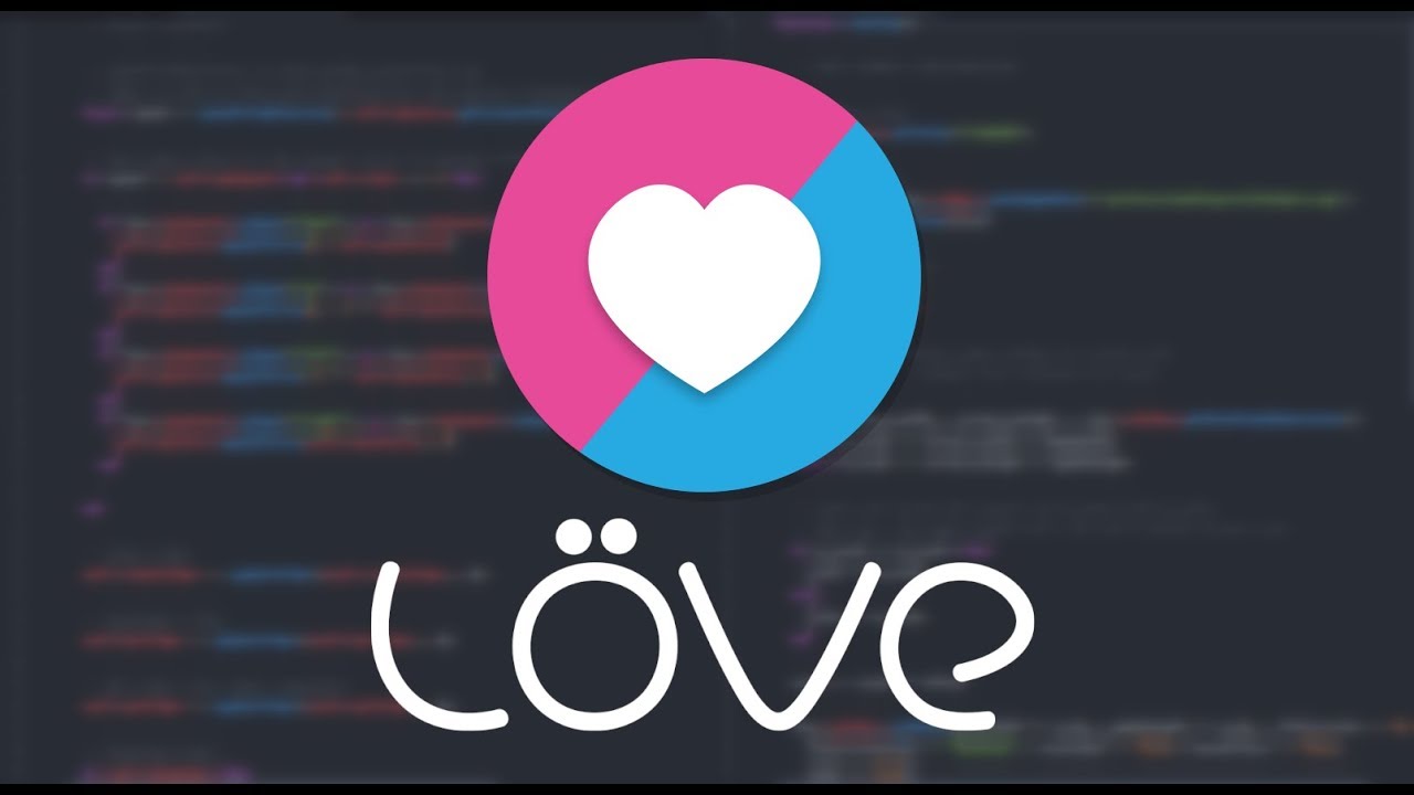 We love two. Love2d. Lua Love. LÖVE. Lua logo.